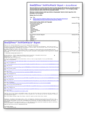 Send2Press NetWireWatch Reports