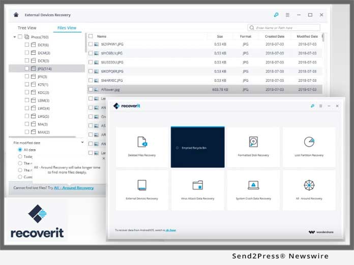 Wondershare Recoverit Now Supports Data Recovery From Digital Cameras Sd Card And More Send2press Newswire