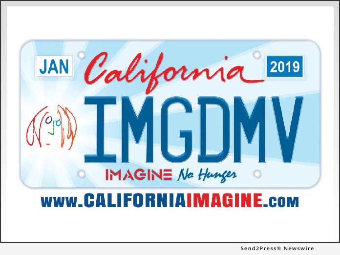 California IMAGINE NO HUNGER License Plate