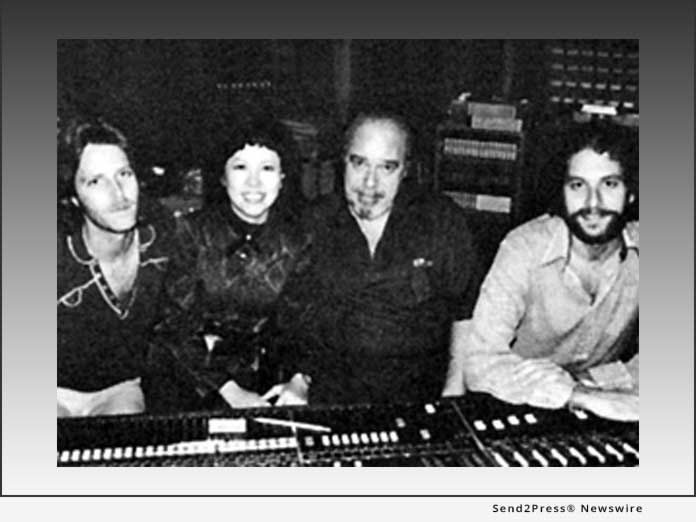 Eiko Shuri recording with Don Costa (Center)