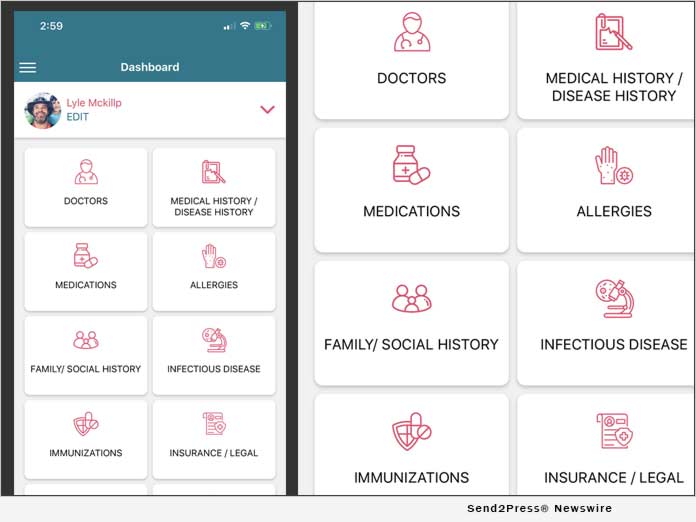 Knapsack Health App Menu