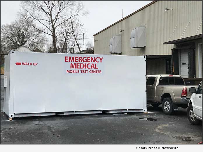 Mobile unit converted from a 20-foot shipping container