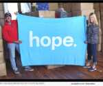 Peter and Dede Moubayed with HOPE blanket