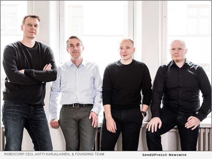 Robocorp CEO, Antti Karjalainen, and his founding team