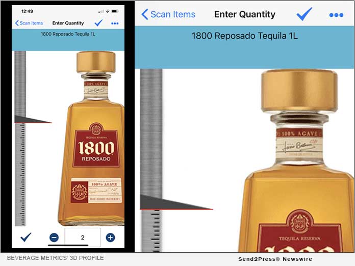 Beverage Metrics' 3D Profile utilizes real bottle images