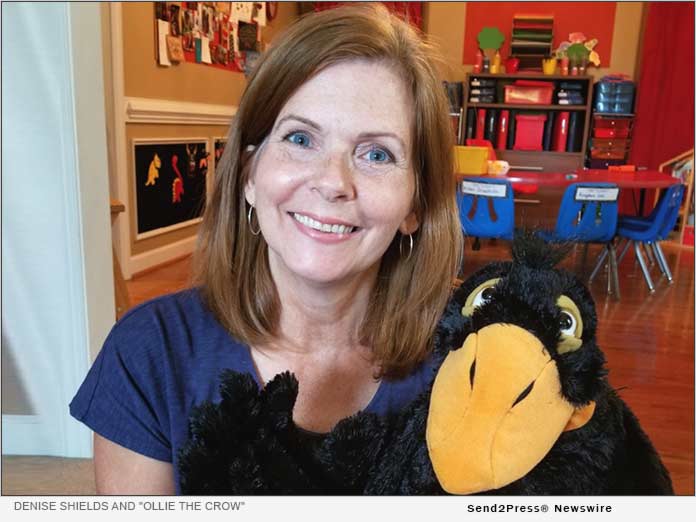 Denise Shields and Ollie the Crow