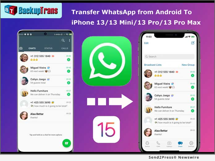 BackupTrans WhatsApp from Android to iPhone