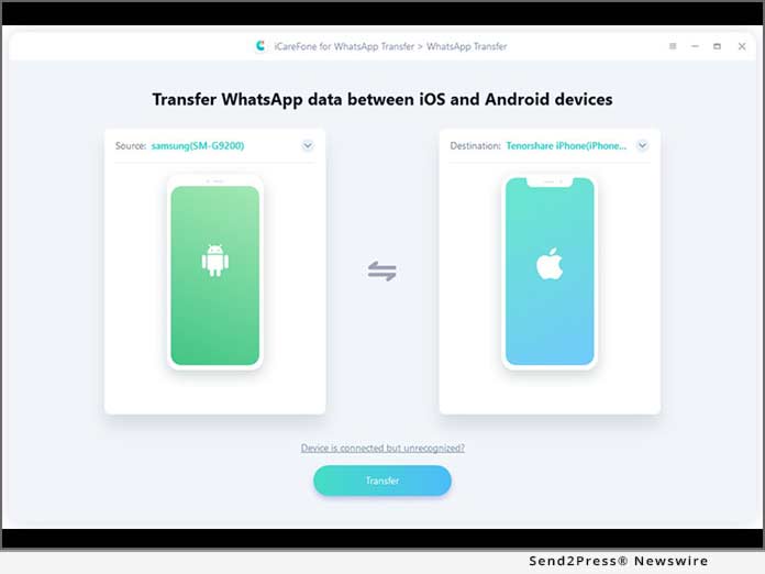 Tenorshare - Transfer WhatsApp to IOS