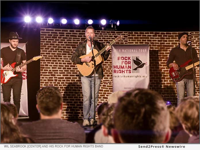 Wil Seabrook [center] and his Rock for Human Rights band