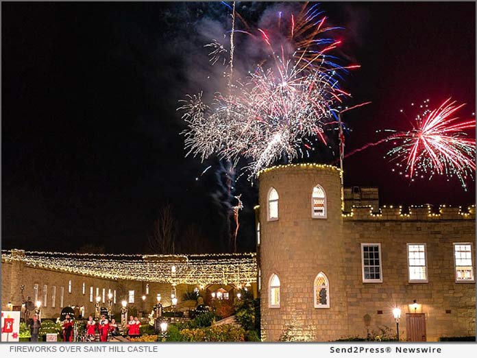 Fireworks over Saint Hill Castle