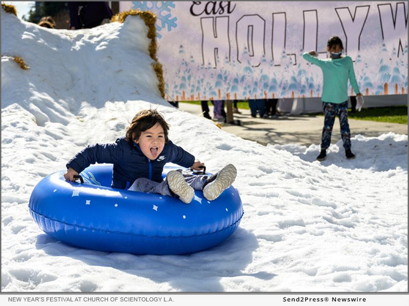 New Year’s festival at the Church of Scientology in Los Angeles