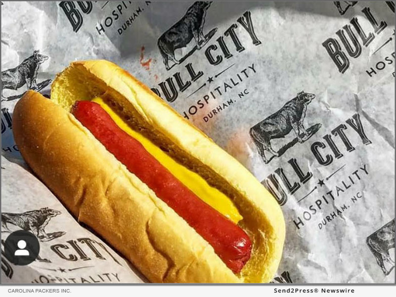 Bright Leaf Hot Dog at the Durham Bulls Athletic Park