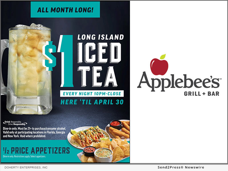 Applebees April 2022 - Long Island Iced Tea