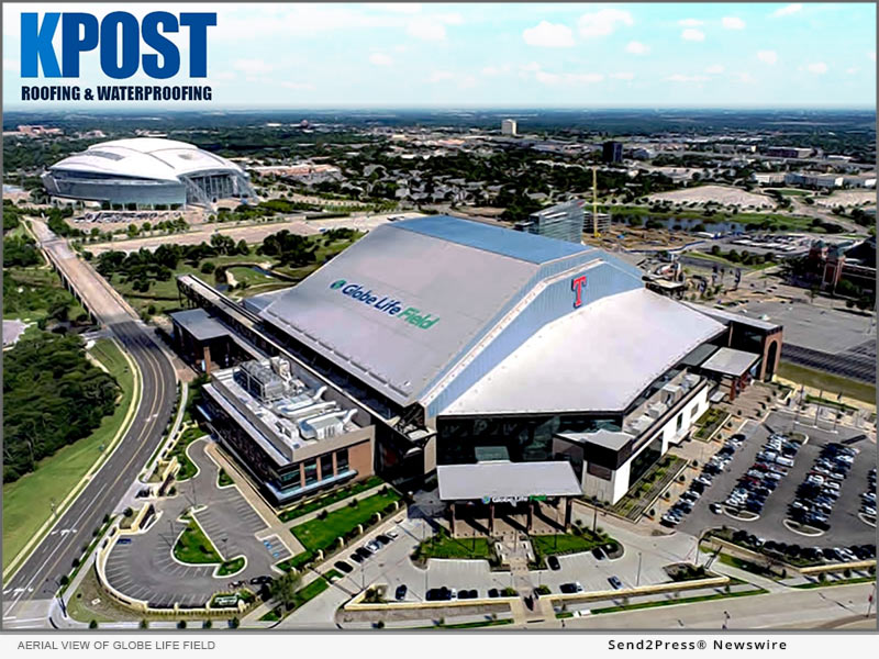 Globe Life Field showcasing the roof that KPost Roofing installed