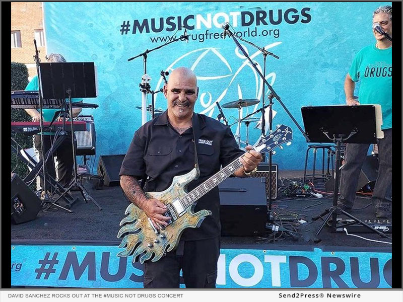 David Sanchez rocks out at the #Music Not Drugs concert