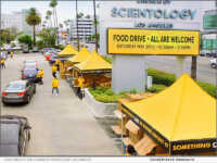 Food drive at the Church of Scientology Los Angeles