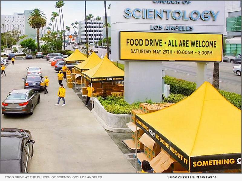 Food drive at the Church of Scientology Los Angeles