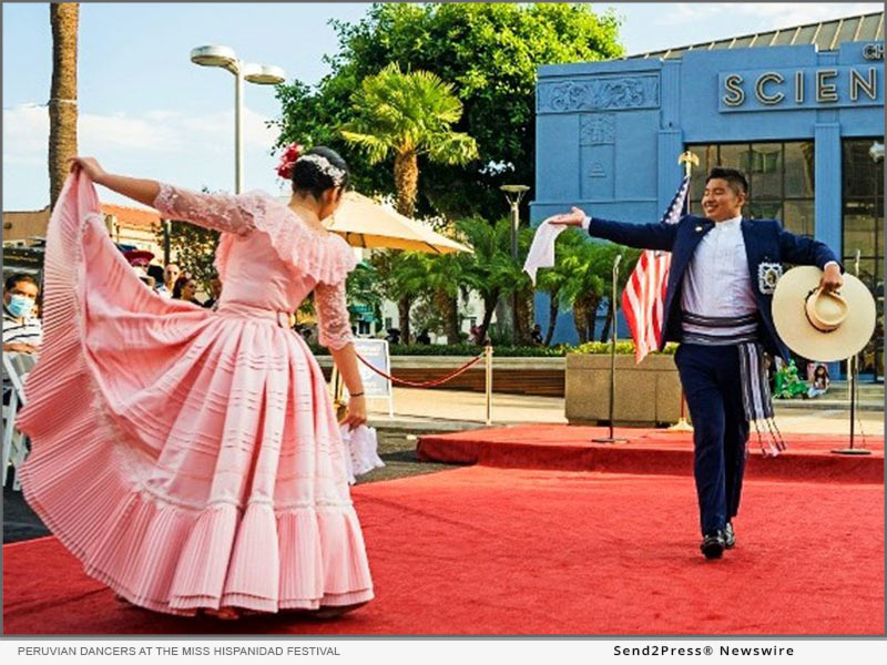 Peruvian dancers at the Miss Hispanidad Festival hosted by the Church of Scientology Los Angeles