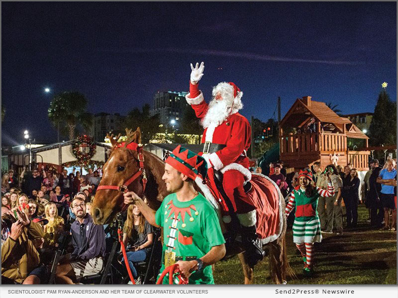 Scientologist Pam Ryan-Anderson and her team of Clearwater volunteers bring a Winter Wonderland