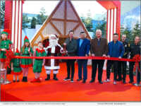 Jason Dohring cuts the ribbon for the annual Winter Wonderland