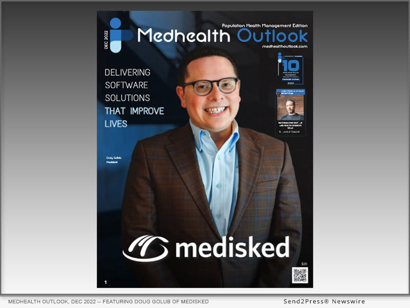 Cover of Medhealth Outlook, Dec 2022 issue, featuring Doug Golub of MediSked, LLC