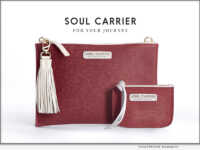 Soul Carrier’s football leather handbags – clutch and purse.