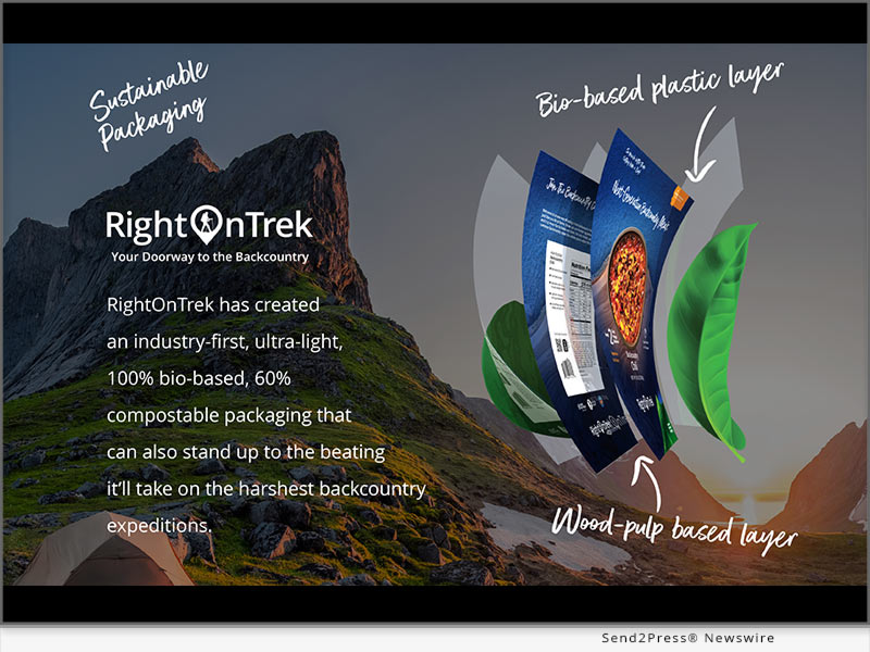 RightOnTrek Meals Sustainable Wood-Pulp Packaging With Bio-Based Plastic Layers