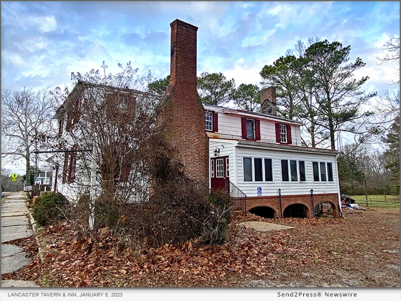 Lancaster Tavern and Inn, in Lancaster, VA, as photographed January 5, 2023