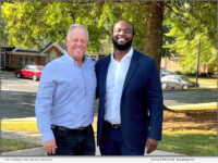 Jeff Hodge and DeJazz Woods on the day H.E. Hodge Company kicked off a new season of ownership