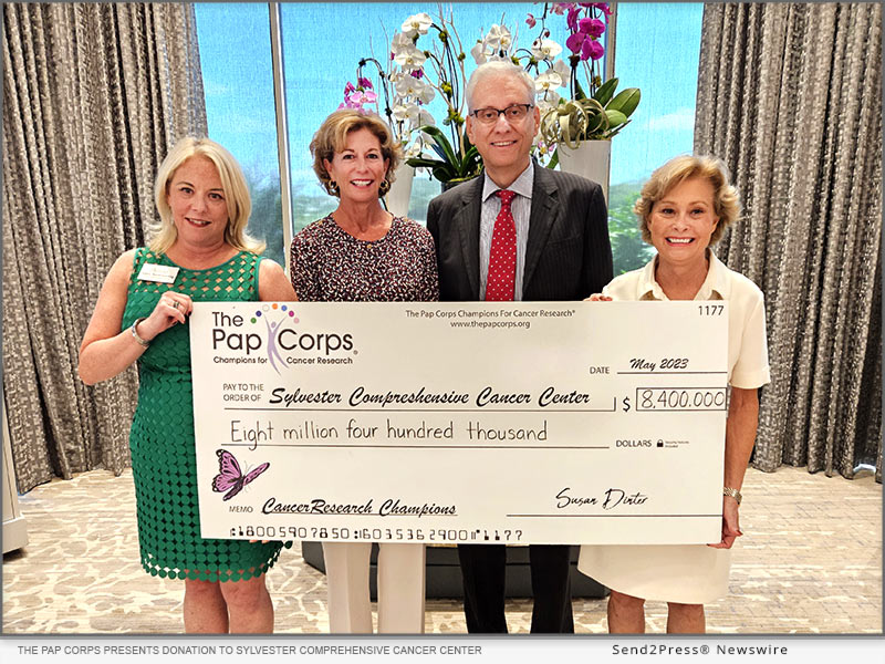 The Pap Corps presents historic donation to Sylvester Comprehensive Cancer Center
