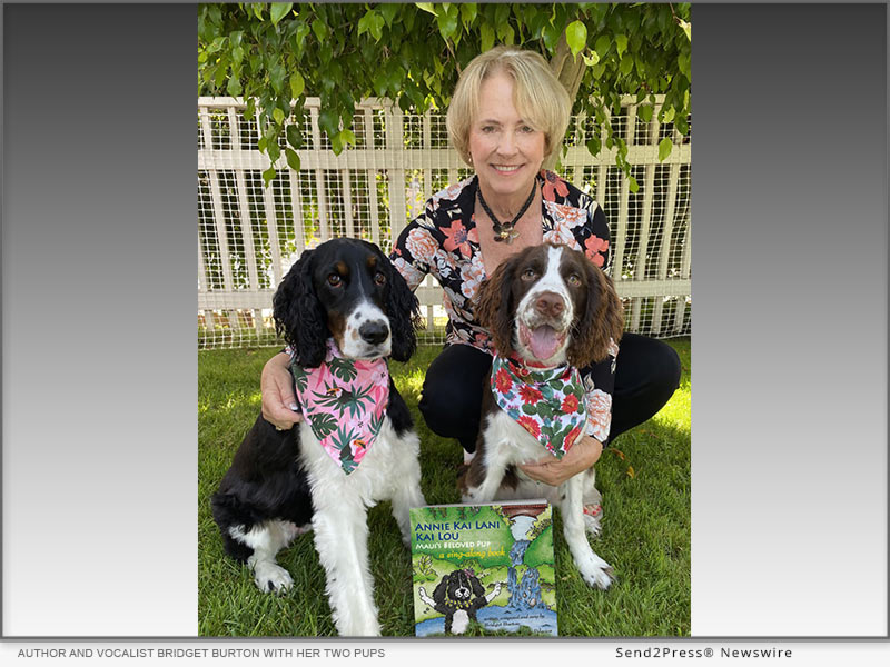 Author and vocalist Bridget Burton with her two pups