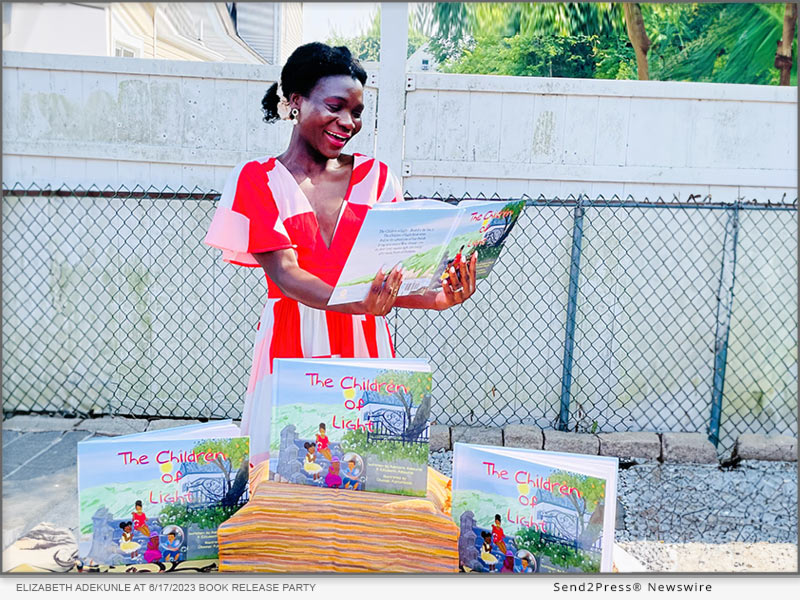 Co-author, Elizabeth Adekunle at 6/17/2023 book release party