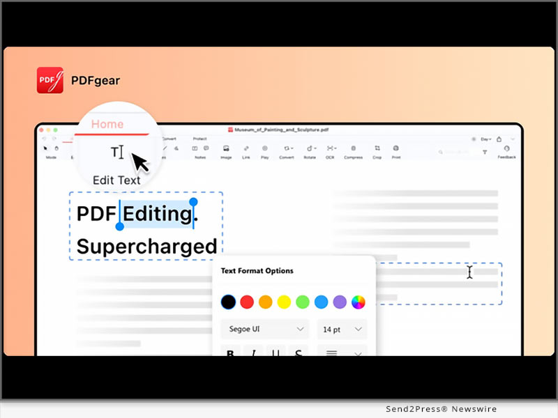 PDFgear Supports Editing PDF Text Free