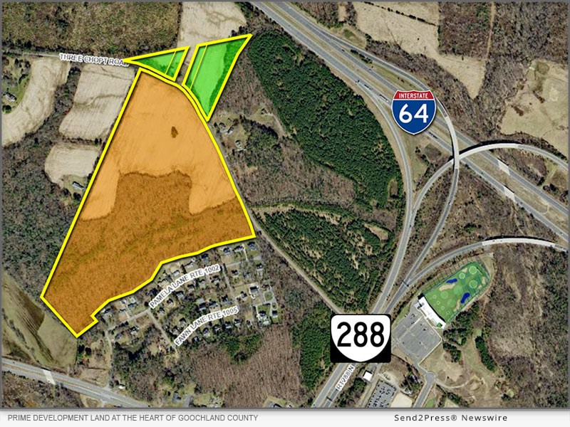 Up to 71 acres of prime development land at the heart of Goochland County VA