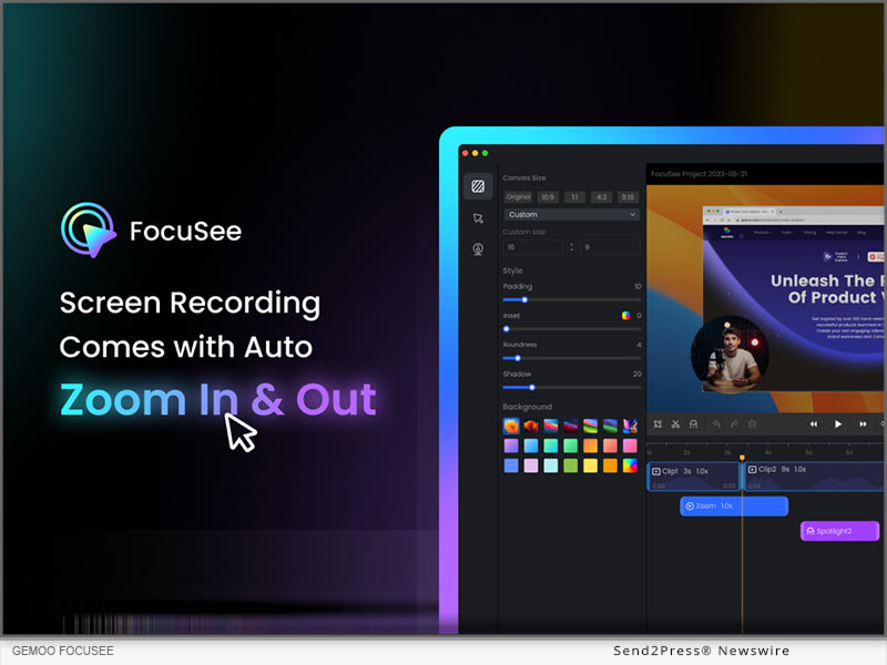 Gemoo FocuSee: Screen Recording Comes with Auto Zoom In and Out