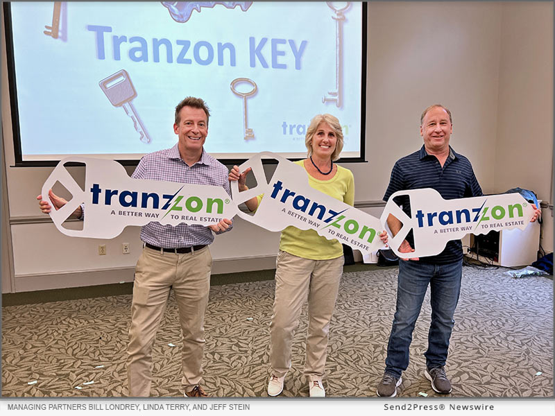 Managing Partners Bill Londrey, Linda Terry, and Jeff Stein, as seen during the unveiling of the Tranzon Key name