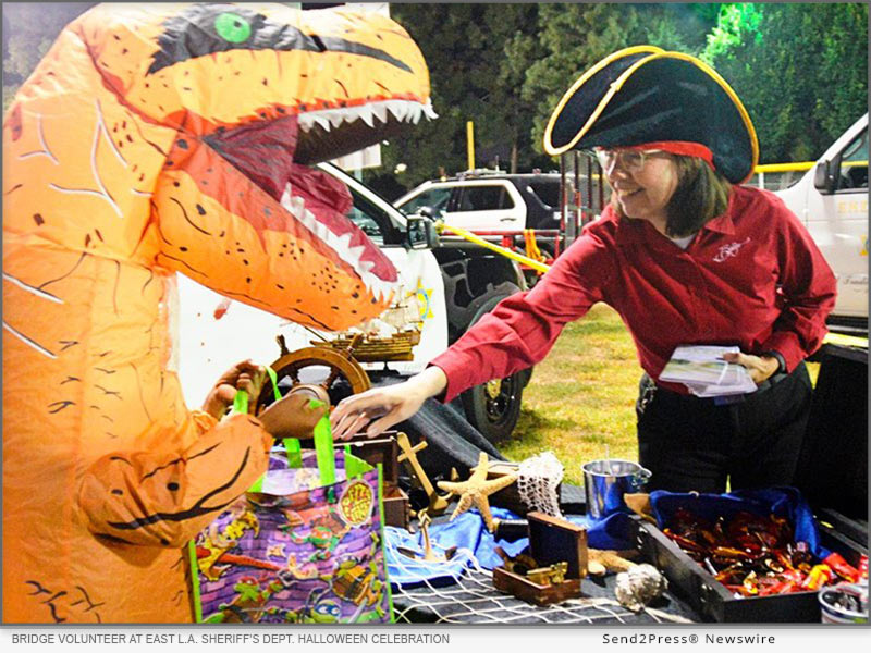 Bridge volunteer at the East L.A. Sheriff’s Department Halloween celebration