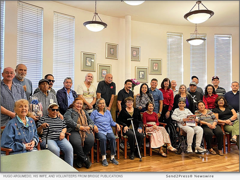 Commerce Mayor Hugo Argumedo, his wife, and volunteers from Bridge Publications