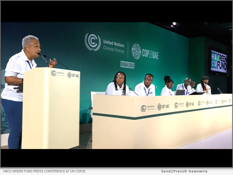 HBCU Green Fund press conference at UN COP28 in Dubai