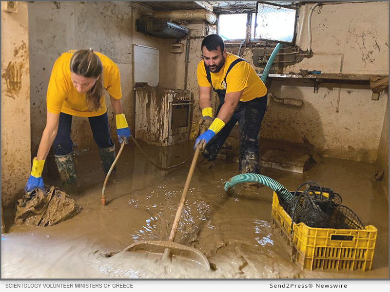 Scientology Volunteer Ministers of Greece helped the city of Volos recover from two devastating storms