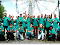 Say No to Drugs president Julie Delvaux (center) with her Say No to Drugs team