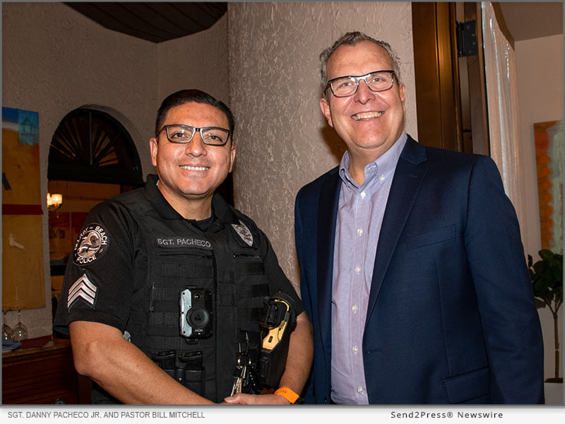 Delray Beach police Sgt. Danny Pacheco Jr. of Delray Kicks and Pastor Bill Mitchell