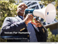 Rev. Fred Shaw led a Citizens Commission on Human Rights protest
