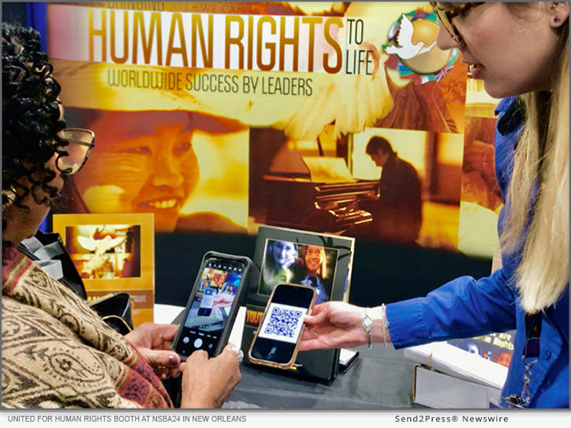 United for Human Rights booth at NSBA24 in New Orleans