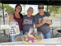 Casino tables and professional dealers at the St. Jude Fundraiser Casino Night hosted at Gator Harley-Davidson in Leesburg, Florida, benefiting St. Jude Children's Research Hospital.