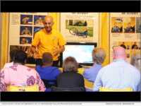 The Scientology Volunteer Ministers set up their bright yellow pavilion in Baton Rouge, Louisiana