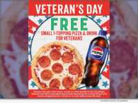 Snappy Tomato Pizza Honors Veterans and Active Military with Free Pizza and Drink This Veterans Day