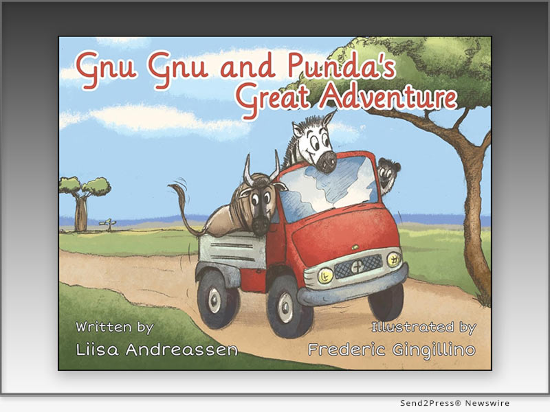 Gnu Gnu and Punda’s Great Adventure, written by Liisa Andreassen and illustrated by Frederic Gingillino