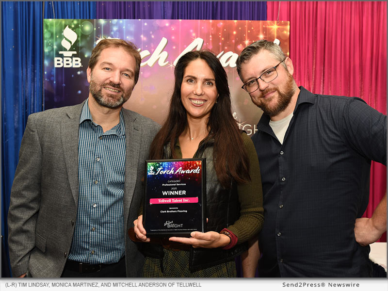 From left to right: Tim Lindsay: Founder & CEO, Monica Martinez: Head of Marketing, Mitchell Anderson: Senior Publishing Consultant at Tellwell Publishing.