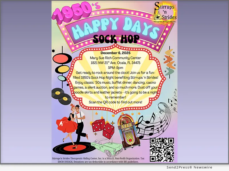 Stirrups 'n Strides Hosts '1950's Happy Days Sock Hop' Casino Fundraiser in Ocala with Support from Casino Party Planners Florida
